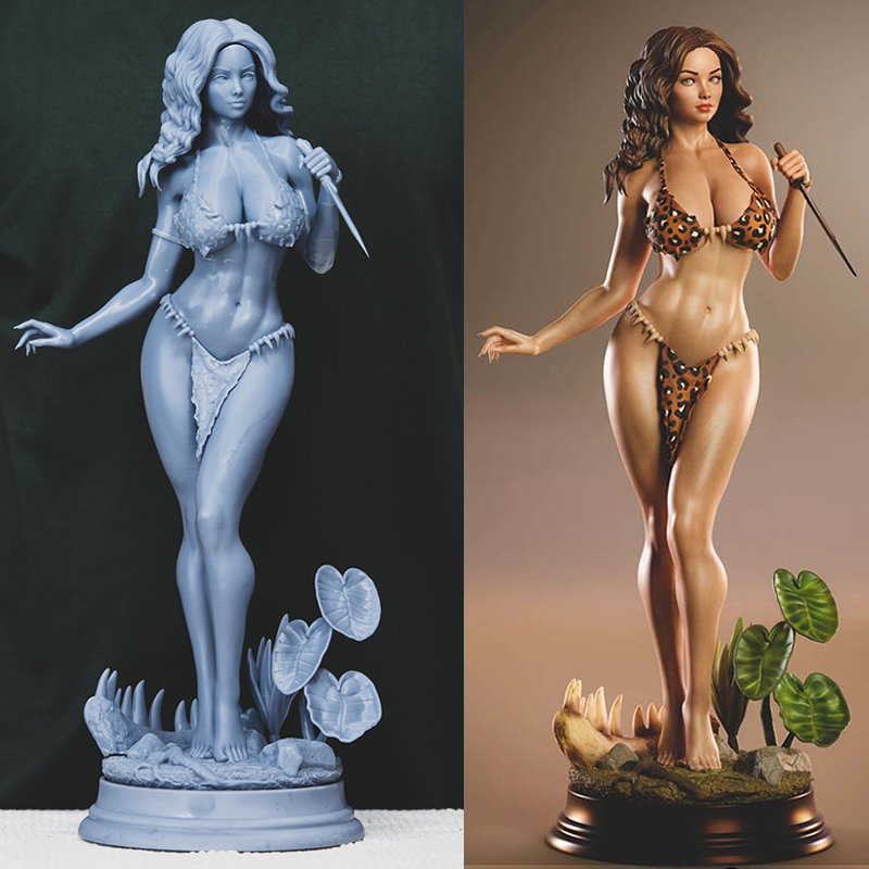 Model Kit Figure - 3 Styles Origi Character 6083 Cavewoman
