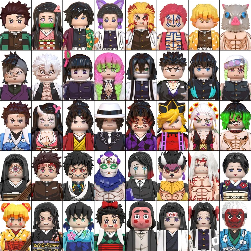 Model Kit Kaiju No 8 - Demon Slayer Building Block Minifigures 50PCS
