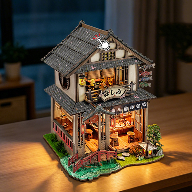 DIY Wooden Bridgeside Machiya  - огляд і ціна Model Kit Japanese