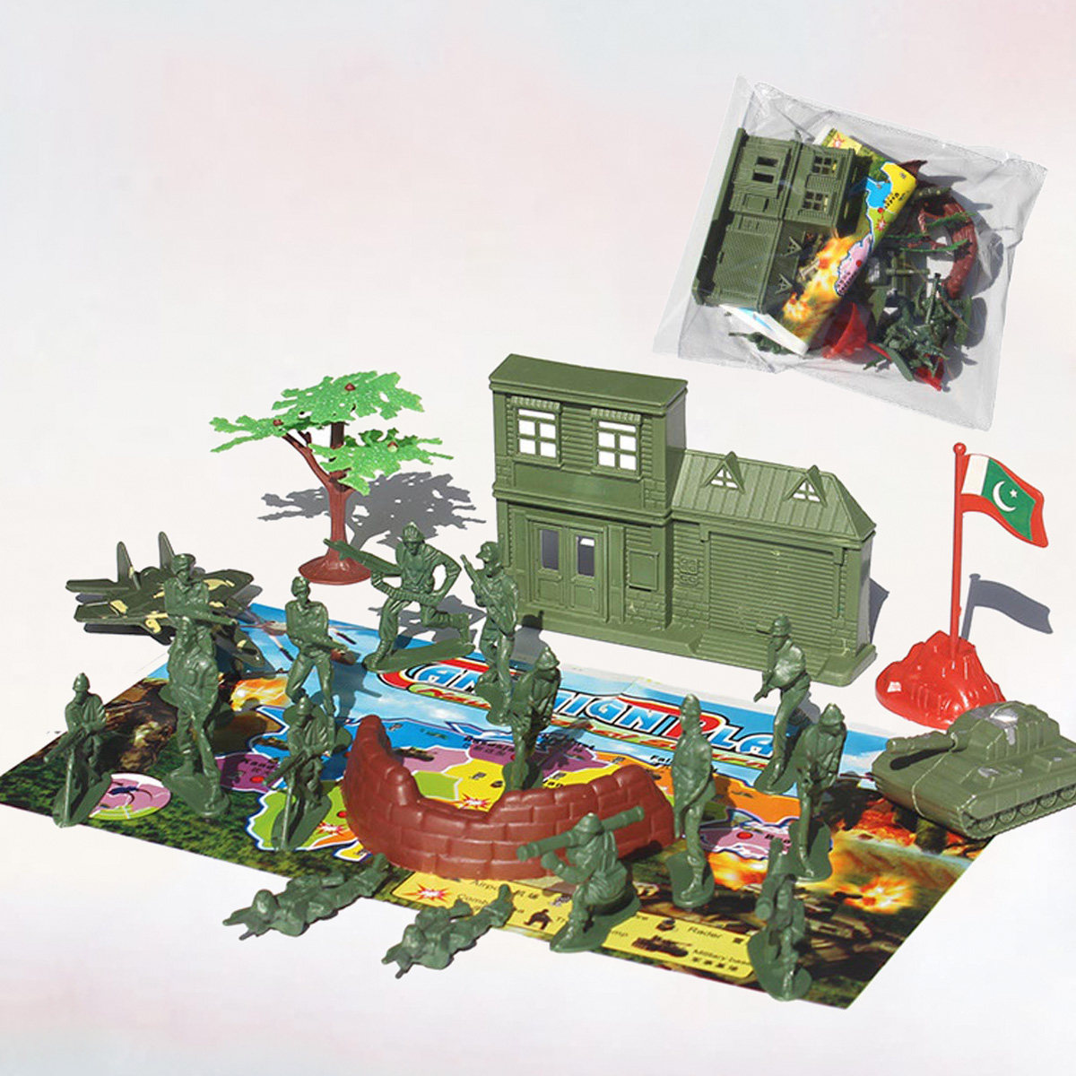 21Pcs Military Plastic Soldier - огляд і ціна Model Kit Figure