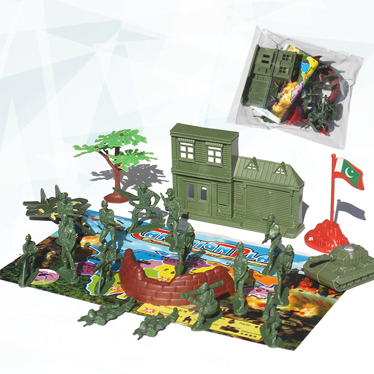 21Pcs Military Plastic Soldier - огляд і ціна Model Kit Figure
