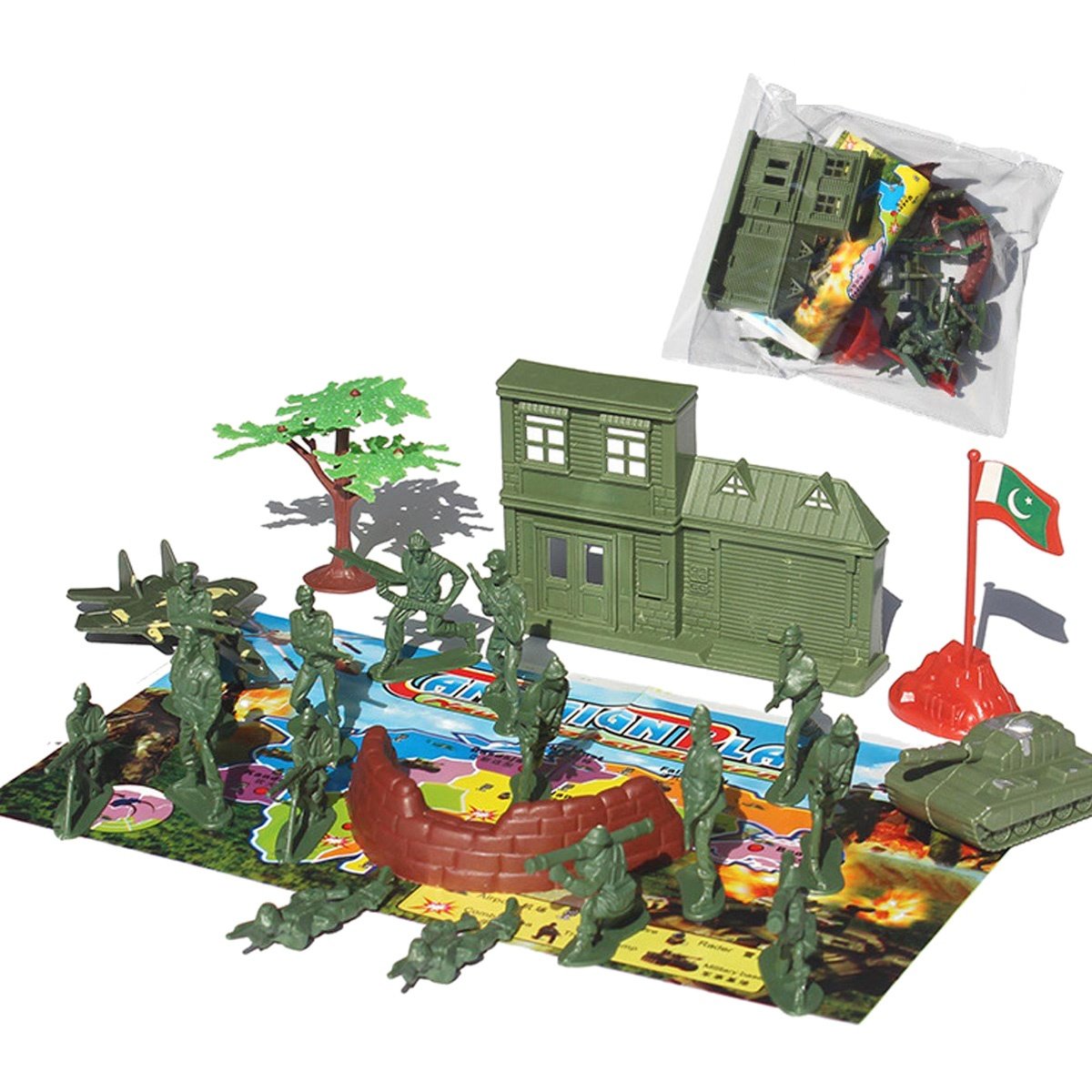 21Pcs Military Plastic Soldier - огляд і ціна Model Kit Figure