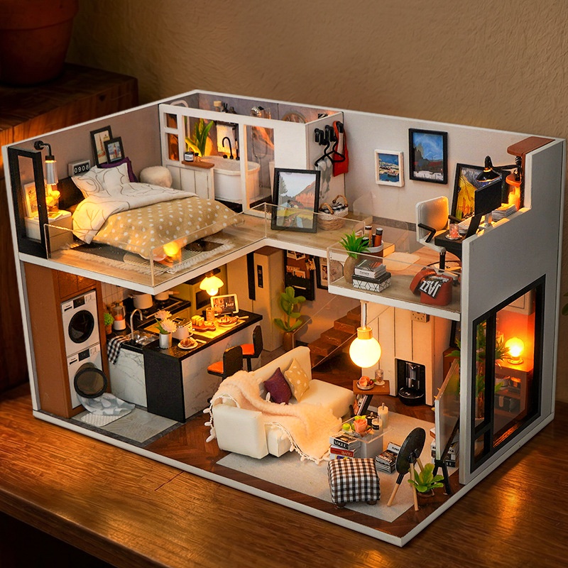 DIY Wooden Modern Loft Cottage - огляд і ціна Model Kit Japanese