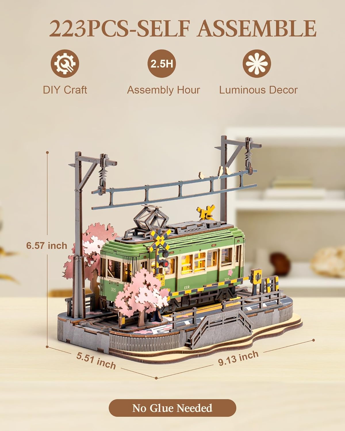 Rolife Sakura Journey Tram 3D  - огляд і ціна Model Kit Japanese